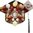 WENPACK Recipiente de papel de cartn rellenable de 15 pulgadas con forma de tapa de graduacin 2025 para pastoreo de graduacin (tapa GRAD)