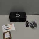 Digital Alarm Clock White Noise, Loud Digital Alarm Clocks Bedrooms, Alarm Clock Speaker Wireless Charger AUX USB Bluetooth Speaker 12/24H Dual Alarm Snooze Adjustable Brightness, Black