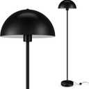 Industrial Floor Lamp, Floor Lamp for Living Room, 66Inch Tall Modern Standing Lamp, Black Stand Up Lamp with Metal Dome Shade, Mid Century Corner Reading Lamp for Bedroom Office Nursery Room, NO BULB
