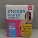 QYH Premium Matte Printable Vinyl Sticker Paper, 240 Sheets White Waterproof Vinyl for Inkjet & Laser Printers, Bulk Stickers for Small Business, Compatible with Cricut - 8.5x11