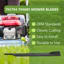 793794 794685 High Lift Mower Blades Set for Hustler 60" Mower, Replaces 794214 794230 600901 603992, Compatible with Raptor SDRaptor SDX, Super S, Super Z (3PACK)