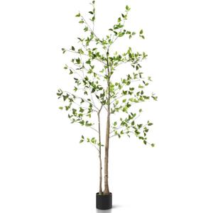 Giegxin 6ft Faux Citrus Tree 72in Minimalist Citrus Artificial Tree with Lifelike Leaves Artificial Plant for Home Indoor Living Room Office Porch Floor Decor