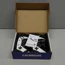 2.4G Wireless Game Controller Set, Dual Gamepad with USB Receiver, White and Black, Classic Game Console Support, 10 Simulator Compatible