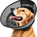 Inflatable Dog Cone for Dogs After Surgery,Soft Adjustable Elizabethan Collar for Small Dogs,2-in-1 Dog Cone with Detachable Shield,Anti-Anxiety Comfortable Pet E-Collar Prevents Licking Wounds(S) (Black)