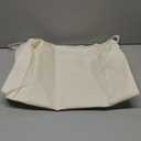 The Fine Living Co. Hanging Laundry Hamper with Over Door Hooks & Adhesive, Durable Space Saving Laundry Bag with Zipper and Wide Open Top, Hanging Dorm Laundry Hamper 18"x4.75"x28" (Beige-L)