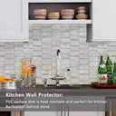 Vamos Tile Long Hexagon Peel and Stick Backsplash Tile - 10 Sheets Stick on Backsplash for Kitchen and Bathroom 12.4 x 12 Inch Beige Slate Look PVC Self Adhesive Mosaic Wall Tiles