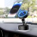 Magnetic Phone Holder for Car Mount,Vacuum Magnetic Suction Car Accessories for Women Men iPhone 16 Pro Max 15 14 13 12 Plus Samsung Huawei (Black)