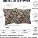 Moroccan Throw Pillow Covers 18x18 Set of 2 | Decorative Cushion Covers for Couch Sofa Bed | Farmhouse Home Decor Pillow Cases for Living Room Bedroom | Boho Accent Design