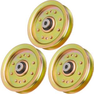 Idler Pulley for 753-08171 956-04129 Cub Cadet RZT50 LTX1050 LTX1046 GT2550 Troy-Bilt GT50 GT54 RZT42 TB42 Fits 38" 42" 50" 54" Deck Riding Lawn Mower Tractor (3 Pack)