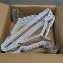 Tosnail 50 Pack 16-Inch Stainless Steel Wire Metal Hangers Non-Slip Clothes Hangers Space Saving Closet Organizer, White