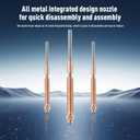 3 x K2 Plus Nozzles 0.2mm*0.4mm 2PCS, Unicorn K2 Quick-Swap Nozzles with Titanium Alloy Heat Break, Copper Alloy and Hardened Steel Nozzle, High Flow Nozzles Kit for K2 Plus 3D Printer