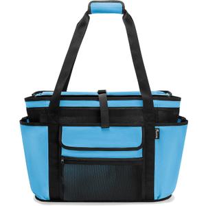 Fasrom XL Beach Tote Bag with Cooler Compartment, Large Mesh Beach Pool Bag with Wet & Dry Separation for Swim, Travel