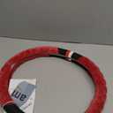 HAOKAY Luxury Fluffy Winter Steering Wheel Cover for Women,Soft Warm Short Plush Steering Wheel Cover Red Fuzzy with Universal 14.5-15 Inch