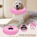 Inflatable Dog Cone Collar, Cone for Dogs to Stop Licking, Donut Collar After Surgery, Soft Dog Cone Alternative, Cones Collar for Small Medium Large Dogs (Pink, L (Neck 13"-18")) (Pink, L)