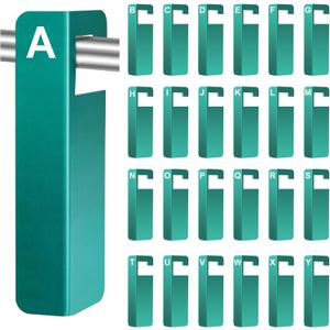 Sayglossy 25 Pcs Hanging Indexing Tab Dividers with Letters 6 x 1.7 Inch Alphabet Dividers Hanging Alphabet Tab Plastic Divider with Hook for Storage Bag Classroom Library File