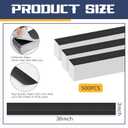 Estune 500 Pcs Blueprint Binding Strips Blank Binding Strips for Blueprint Construction Paper Poster Plans Drawings Arts (3" X 36",Black)