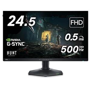 Alienware AW2524H Gaming Monitor - 24.5-inch 480Hz 1ms IPS Anti-Glare Display, HDMI/DP/USB, Height/Tilt/Swivel/Pivot Adjustable, Dell Services - Dark Side of The Moon, Black