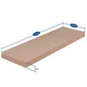 Olee Sleep 4 inch Tri-Folding Memory Foam, Narrow Twin Trifold Topper, Beige