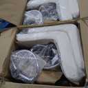 DUMOS Bar Stools Set of 4, 24 inch Counter Height Bar Stools, Upholstered Modern Kitchen Barstools with Metal Base, PU Leather Saddle Stools for Kitchen Island, White