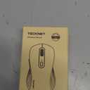 TECKNET Bluetooth Mouse, [ USB + BT1 + BT2 ] Wireless Mouse for Laptop, Silent Click, Full-Size, 4800 DPI Computer Mice Wireless, Dual Mode for Laptop, Computer, iPad, MacBook (Black)