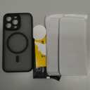 Symcele Designed for iPhone 13 Pro Case, Compatible with MagSafe, with Privacy Screen Protectors X2, [Camera Protection] [15FT Military Drop Protection] Shockproof Phone Case, 6.1", Black