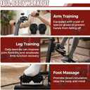 Adjustable Pedal Exerciser Bike for Seniors with a Pair of Gloves