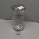 Mason Craft & More 4L Clear Glass Drink Dispenser w/ Metal Lid