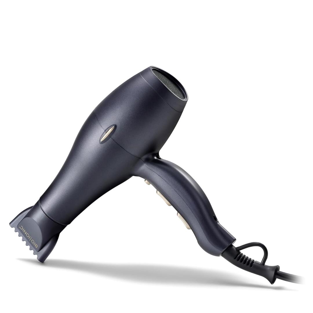 Bio Ionic GoldPro Hair Dryer, Blue, Moisturizing Heat Technology & 24K Gold MX, Ultra-Powerful 1875W AC Motor, Lightweight Blow Dryer with Ergonomic Handle, Multi-Speed Settings