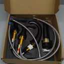 Bathroom Sink Faucet, Faucet for Bathroom Sink, Widespread ORB Bathroom Faucet 3 Hole with Stainless Steel Pop Up Drain and cUPC Lead-Free Hose-(Oil Rubbed Bronze) (8 inch 1 pack)