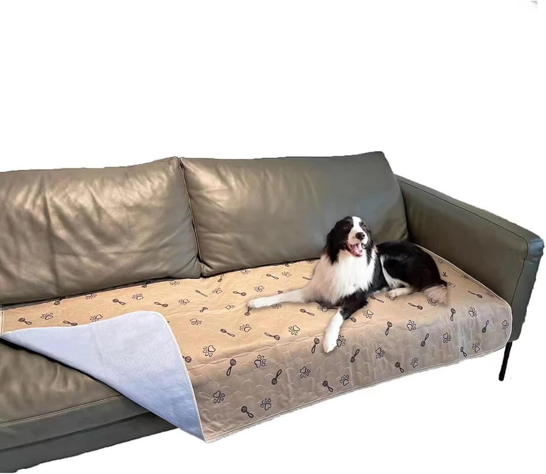 Peepeego 48x96 Extra Large Dog Pad Washable and Free Dog Comb, Reusable Puppy Pad with Fast Absorbent, Waterproof, Premium Non Slip Pet Carpet for Training, Whelping (48x96 Inch (Pack of 1))