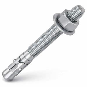 8pcs 1/2" x 4-1/2" ZincPlated Wedge Anchor  HeavyDuty Concrete Fasteners, Carbon Steel Expansion Bolts (Pack of 8)