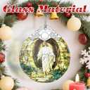 Religious Christmas Decorations - Stained Glass Jesus Ornament for Tree | Christian Ideas | Meaningful Xmas Presents for Believers | Faith-Based Party Favor