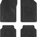 BaseLayer Cut-to-Fit Black 4-Piece Car Mats - Universal Waterproof Floor Mats for Most Vehicles, Durable All-Weather Mats - Made in USA