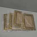 4x6 Picture Frame with Real Glass, 4 set Ornate Vintage Picture Frames for Wall or Tabletop Display, Gold 4 x 6 Frame for Wall home best gift