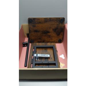 Waipfaru Swivel Height Adjustable Side Table Sofa Tray, Tiltable Sofa Bed Bathroom Study TV Tray C Shaped End Table Food Snack Trays for Eating (Brown)