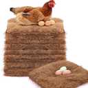 Yerliker 6 Pack Chicken Nest Box Pads Laying Hen Nesting Box Liners Nesting Pads Natural Coconut Fiber for Chicken Coop Bedding Fit Most Nest Boxes