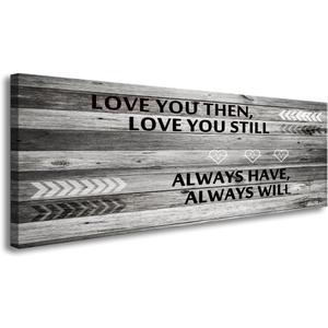 DZL Art A71841 Wall Art Love You Still Large Wall Art Canvas (Ready To Hang) For Master Bedroom Wall Decor bathroom decor, 44"L x 16"W