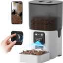 Automatic Cat Feeder Adjustable Angle Two-Way Audio 2.4G WiFi Pet Feeder with Camera Easy to Clean Detachable Feeding Schedule 1-10 Meals Per Day Perfect for Cats Small Dogs 6L Capacity