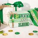 Valery Madelyn St Patrick's Day Decorations, St Patrick's Day Wooden Book Decor, Shamrock Decorations for Tiered Tray Shelf Coffee Table Side Table Home Office with Tassel and Beads, 5 inch (Medium)