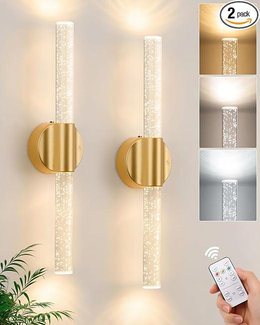 Peel and Stick Gold Rechargeable Magnetic Wireless Wall Sconces Set of 2Peel and Stick Gold Rechargeable Magnetic Wireless Wall Sconces Set of 2
Linear Wall Lights with Remote and Touch Control, 3CCT and Dimmable Battery Operated Wall Lamp for Bedroom Living Room
Linear Wall Lights with Remote and Touch Control, 3CCT and Dimmable Battery Operated Wall Lamp for Bedroom Living Room