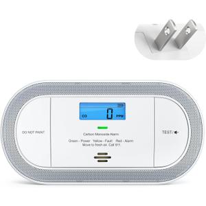 X-Sense Plug-in Carbon Monoxide Detector, with AAA Battery Backup, XC0C-SA, 1-Pack