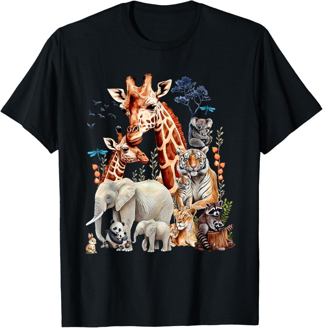 Zoo Animals Wildlife Birthday Party Animal Safari Jungle T-Shirt Small