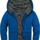 Boys Zip Up Hoodie Kid Fleece Jacket Youth Hooded Sweater Teen Sweatshrit Winter Coats (10-11 Years, Lake Blue)