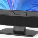 Inwa Computer Speakers for Desktop PC, USB Monitor Speakers with Clip, Wired Computer Sound Bar for Laptop with Loud Sound & Bass, Easily Clamps to Monitors (USB-C to USBAdapter Included)