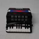 kids Accordion Mini Accordion 17 Piano key 8 Bass Button Accordian Education Musical Instrument for Beginner (Black)