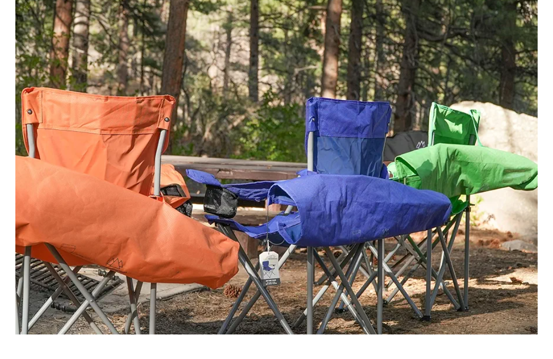 Anytime Chair for Camping, Sports, and The Outdoors w/Carry Bag, Camping Chairs for Adults, Folding Chair for Outside, (by Caddis Sports) pair