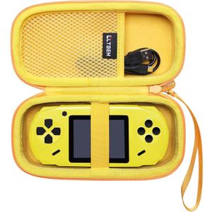 LTGEM Case Compatible with Beijue/TaddToy 16 Bit Handheld Games, Yellow(Case Only)