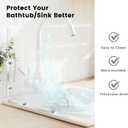 Daily Treasures 2Pcs Removable 9.06"x7.87" Shower Splash Guard with Silicone Sucker, Reusable Splash Guard for Shower, 3MM Thickened Bathtub Splash Guard,Detachable Bathtub Splash Guard for Tub