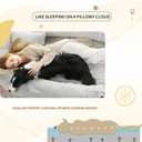 Fvkind Human Dog Bed for Adult Kids with Blanket and Pillow, 70"x33"x12" Washable Faux Fur Human Size Dog Bed for People Doze Off, Light Grey