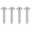 Titanium Ti M5x10 12 15 20 25 30 35mm Button Torx Head Bolt Screw for Bicycle Motorcycle (M5x25mm, Normal Ttanium)